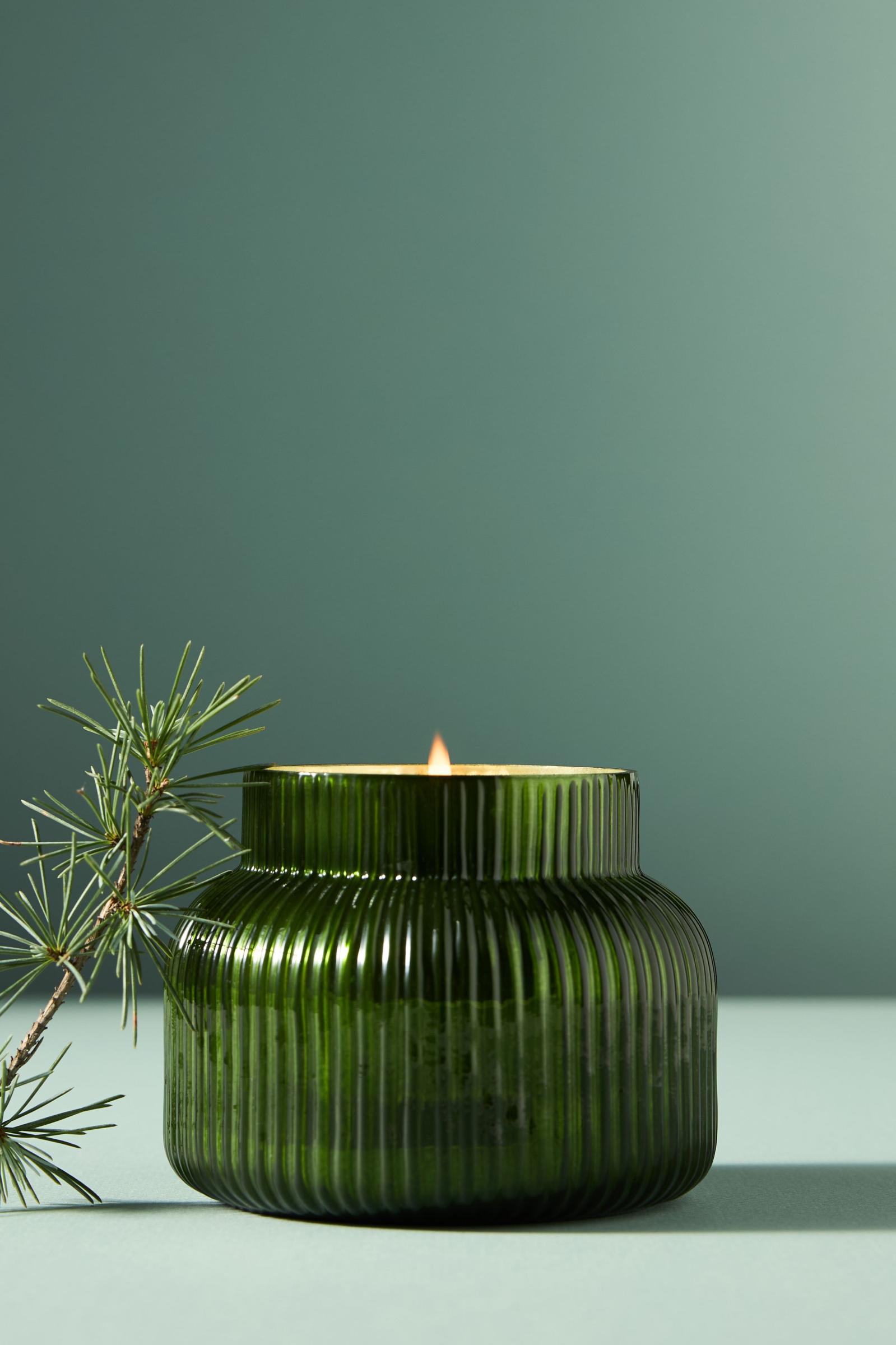 Capri Blue Fir & Firewood Jar Candle Anthropologie ホーム