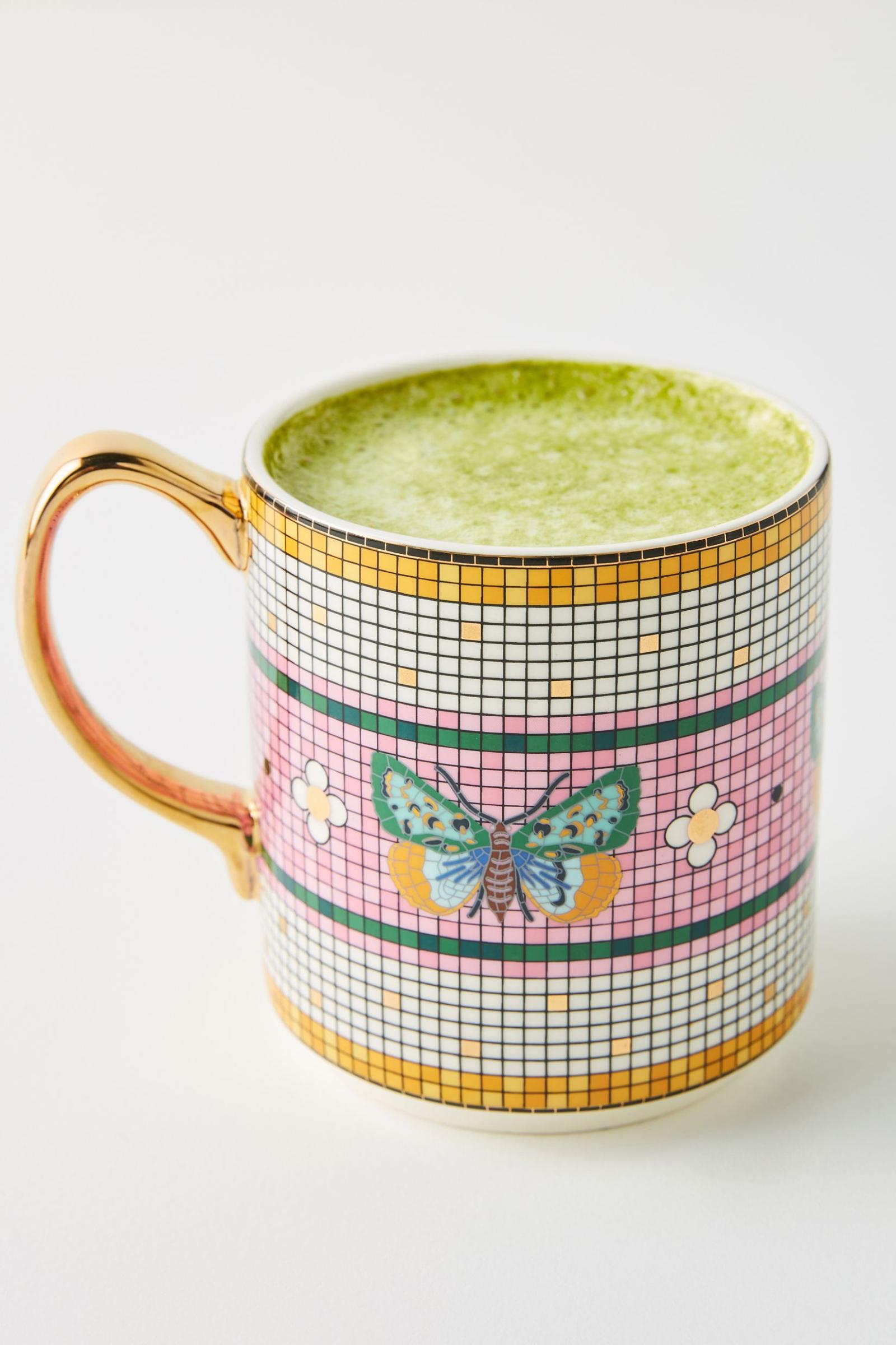 The Bistro Tile Stoneware Mug: Garden Edition
