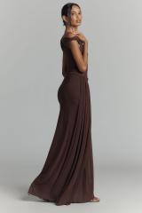 ★MEENDERI★ASYMMETRIC MESH DRESS - BROWN★正規品/直送料込 Find Me Now Asymmetrical Mesh Midi Dress S | Flip App