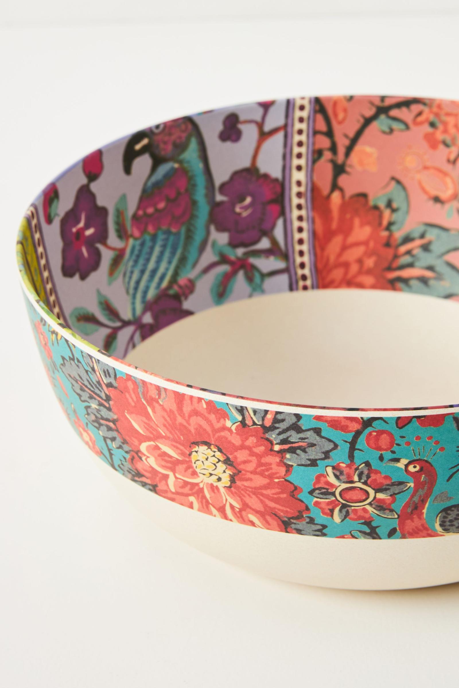 Blockprint Bamboo Melamine Serving Bowl Anthropologie Singapore