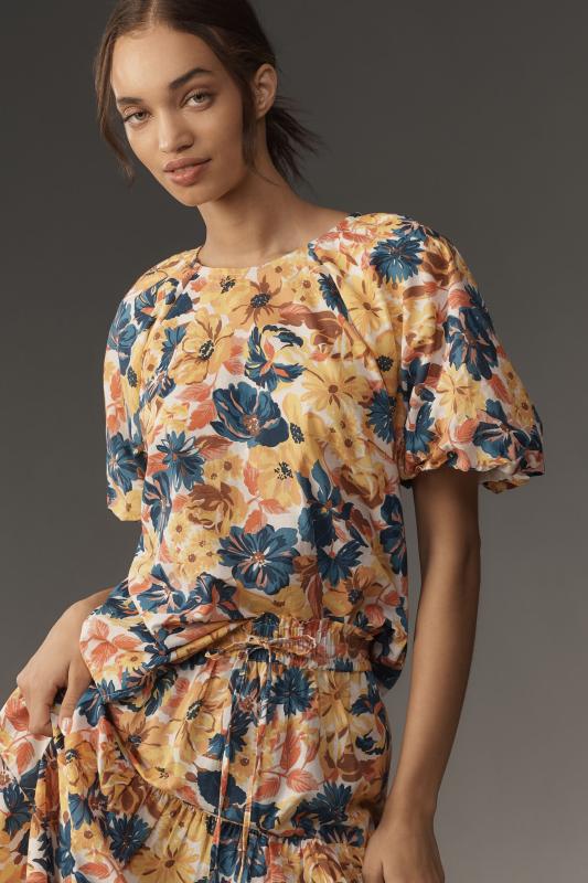 【Anthropologie】Banjananカミリアティアードミディスカート Banjanan | Anthropologie