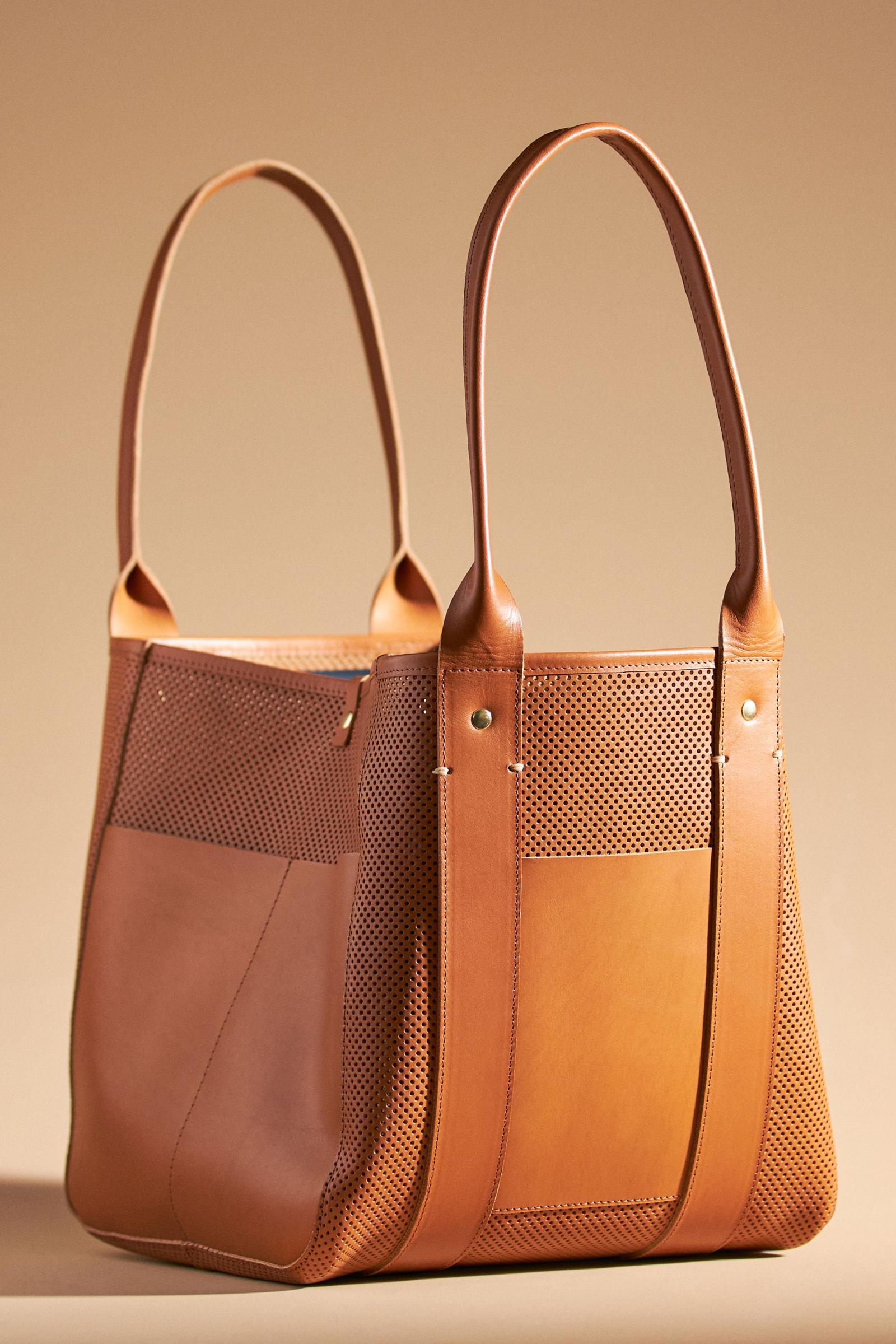 Clare v leather outlet tote