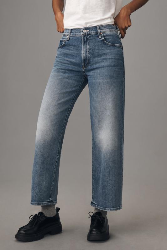 MOTHER The Maven Ankle Mid-Rise Wide-Leg Jeans | Anthropologie