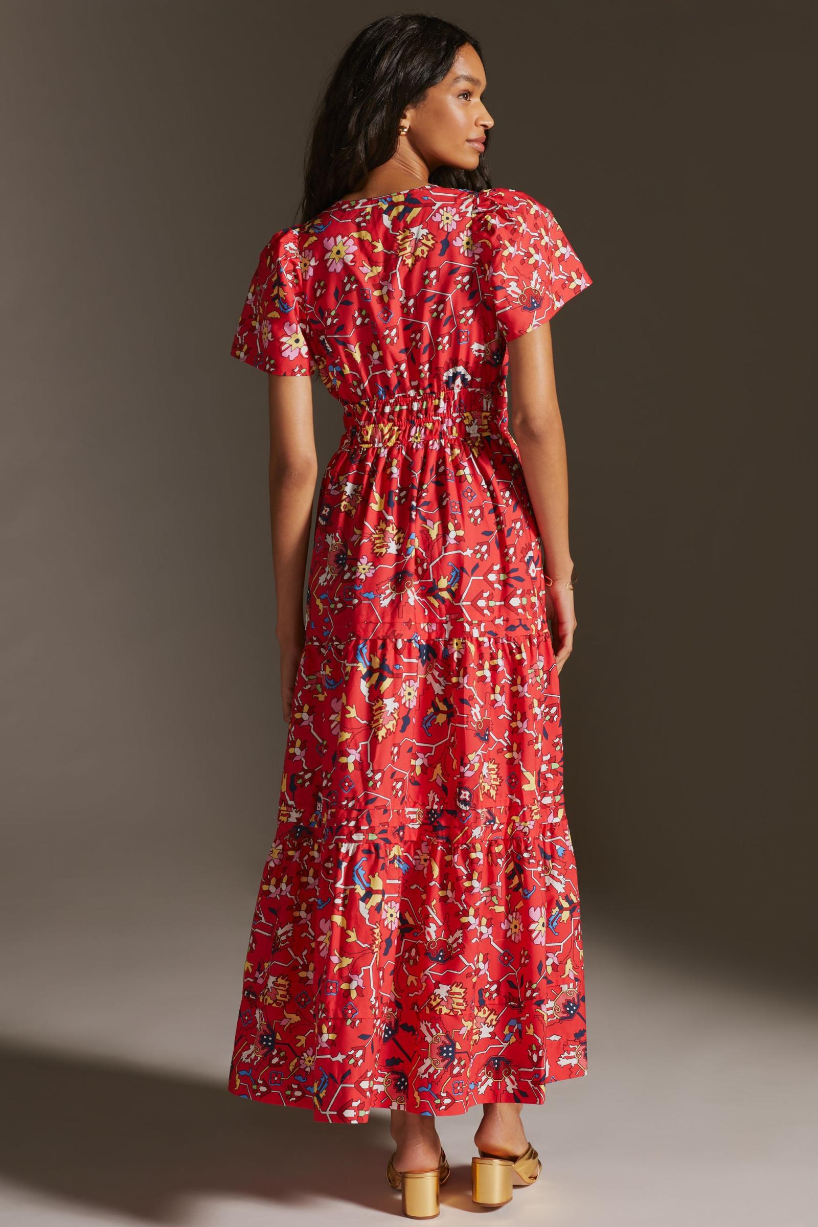 美品【定価2.8万】Anthropologie ダーシャスモックミディドレス 美品【定価2.8万】Anthropologie ダーシャスモックミディドレス