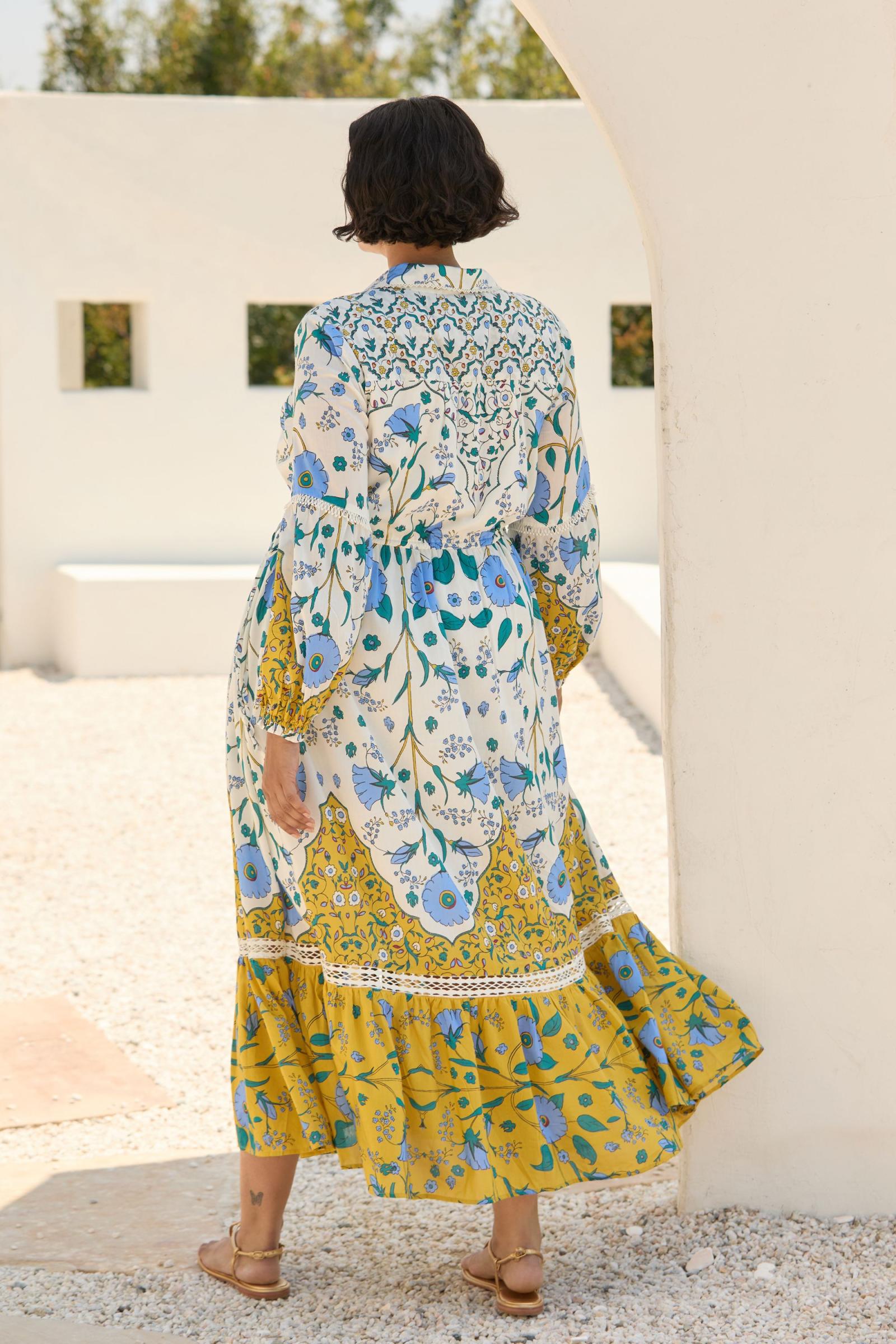 The Eleanora Long-Sleeve Maxi Shirt Dress | Anthropologie