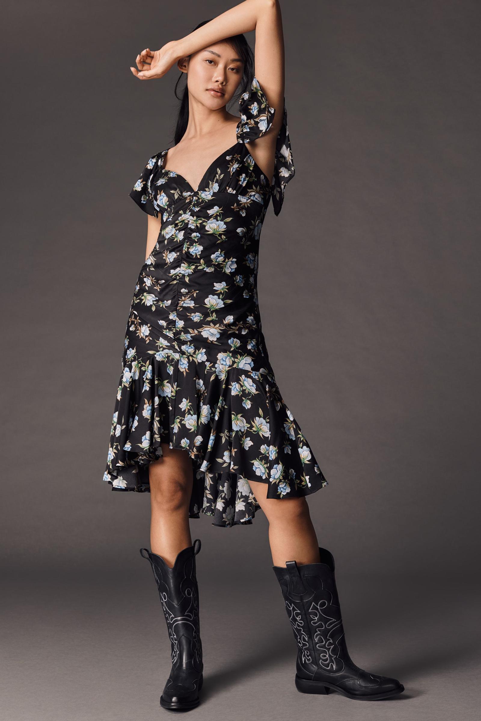Anthropologie ★ Sweetheart Ruched Drop-Waist Dress By Anthropologie Sweetheart Ruched Drop-Waist Dress