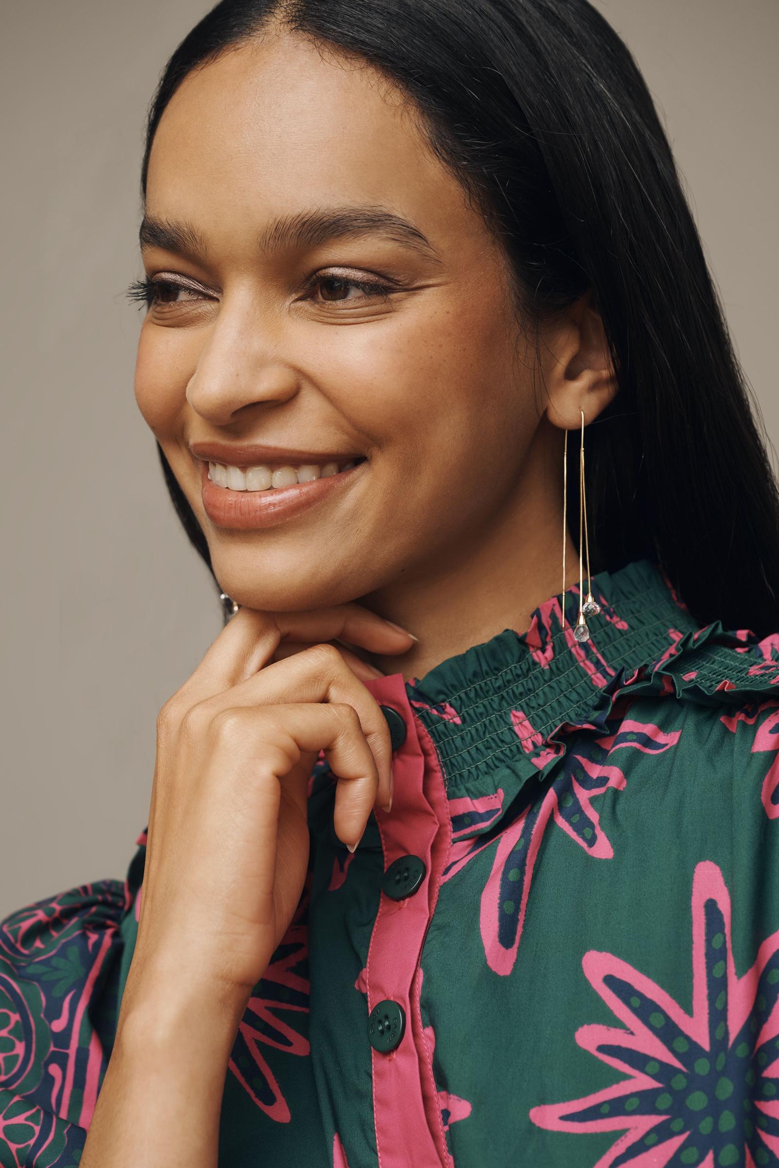 Farm Rio x Anthropologie MockNeck Buttondown Romper Anthropologie ホーム