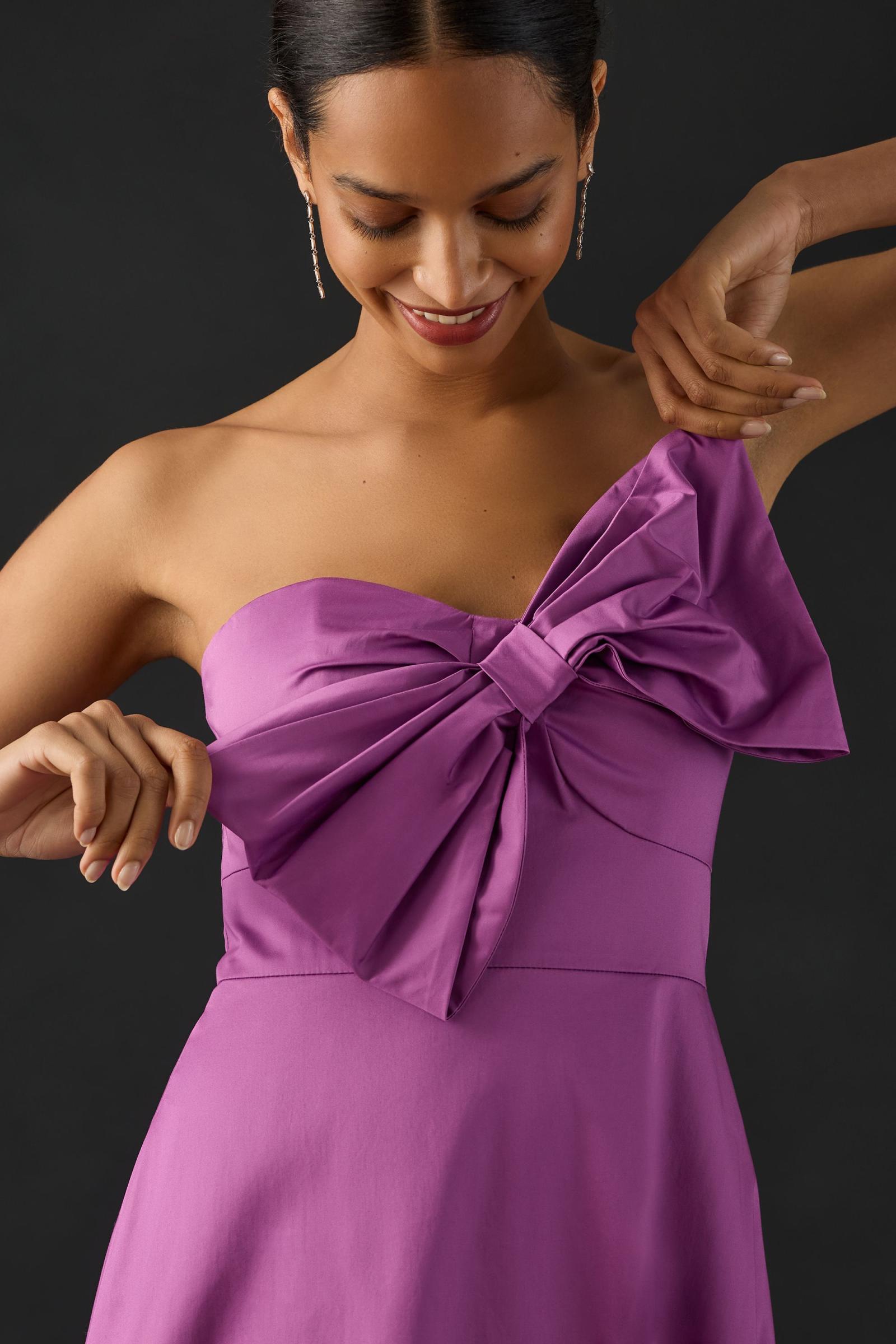 colorblocked bow tie maxi dress hutch