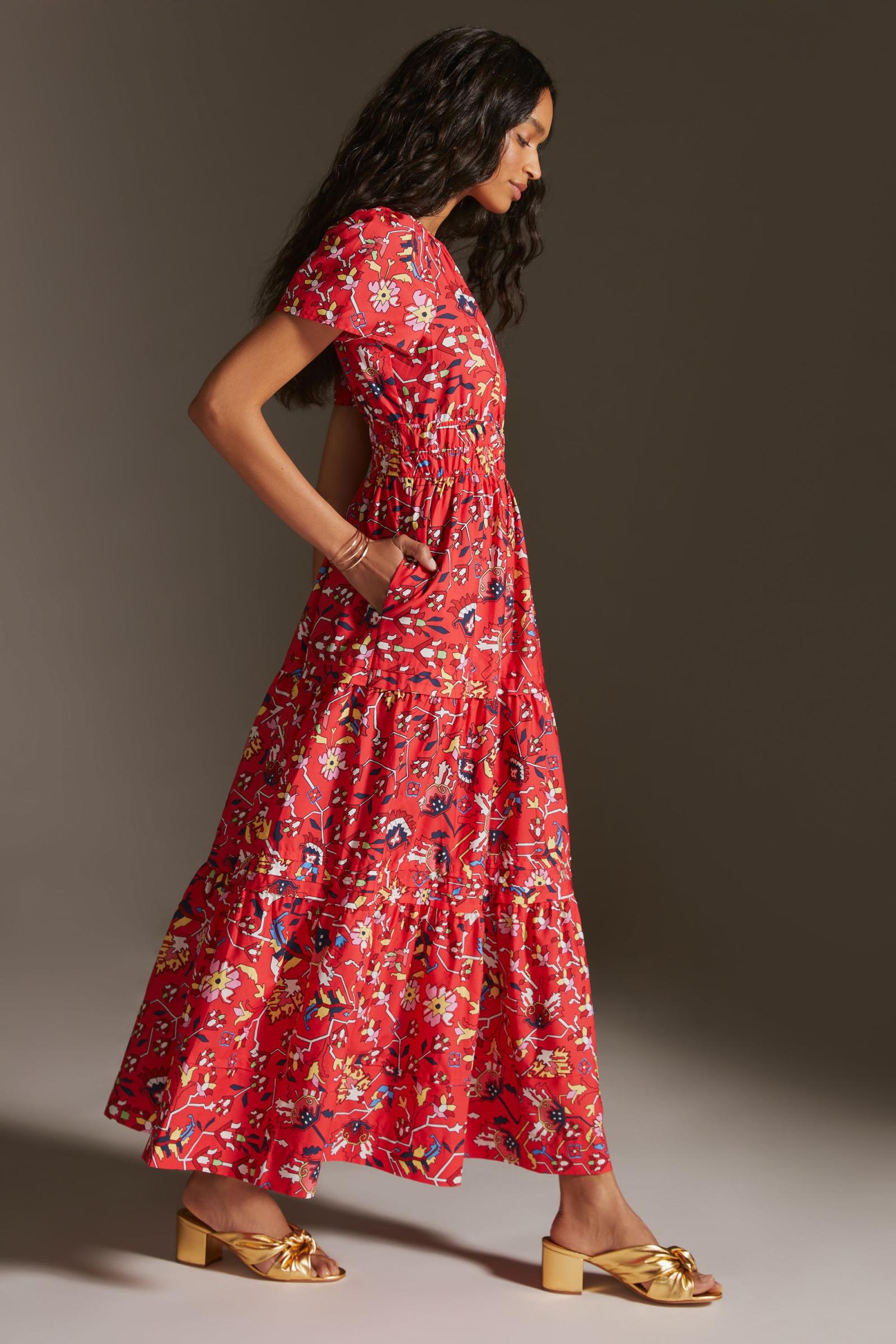 アンソロ Somerset 上品 美ウエスト フェミニン リネン マキシ The Somerset Maxi Dress | Anthropologie ホーム
