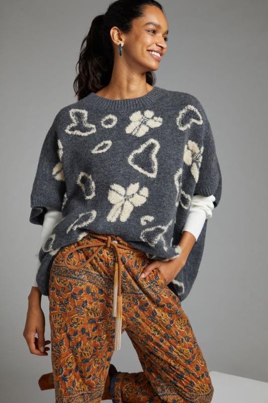 anthropologie floral vest