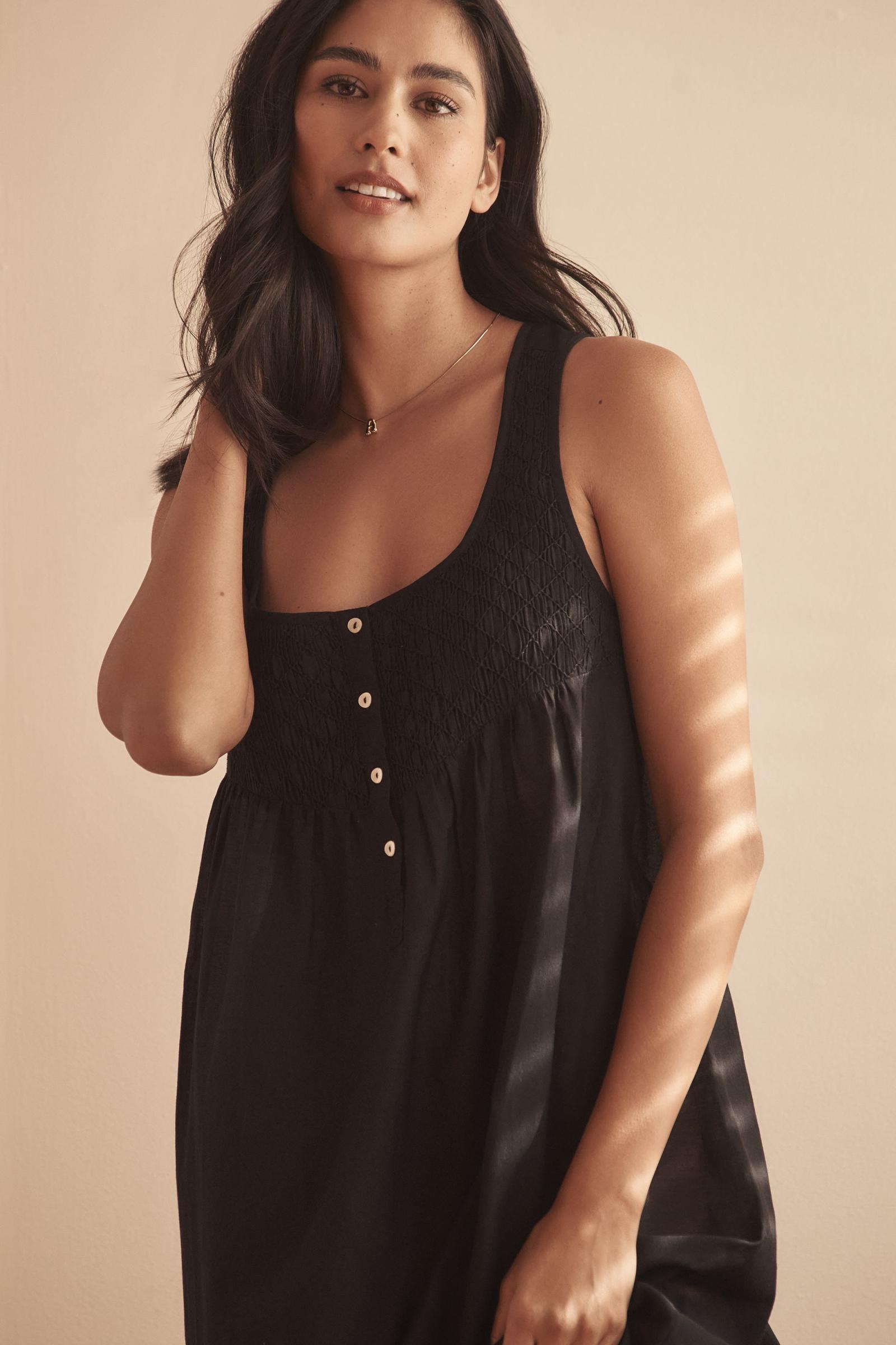 By Anthropologie Sleeveless Smocked Midi Nap Dress