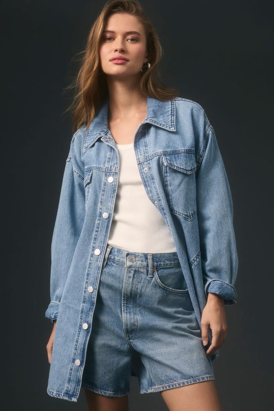 Anthropologie PilcroのTillieリラックスデニムシャケット The Tillie Relaxed Denim Shacket by Pilcro | Anthropologie