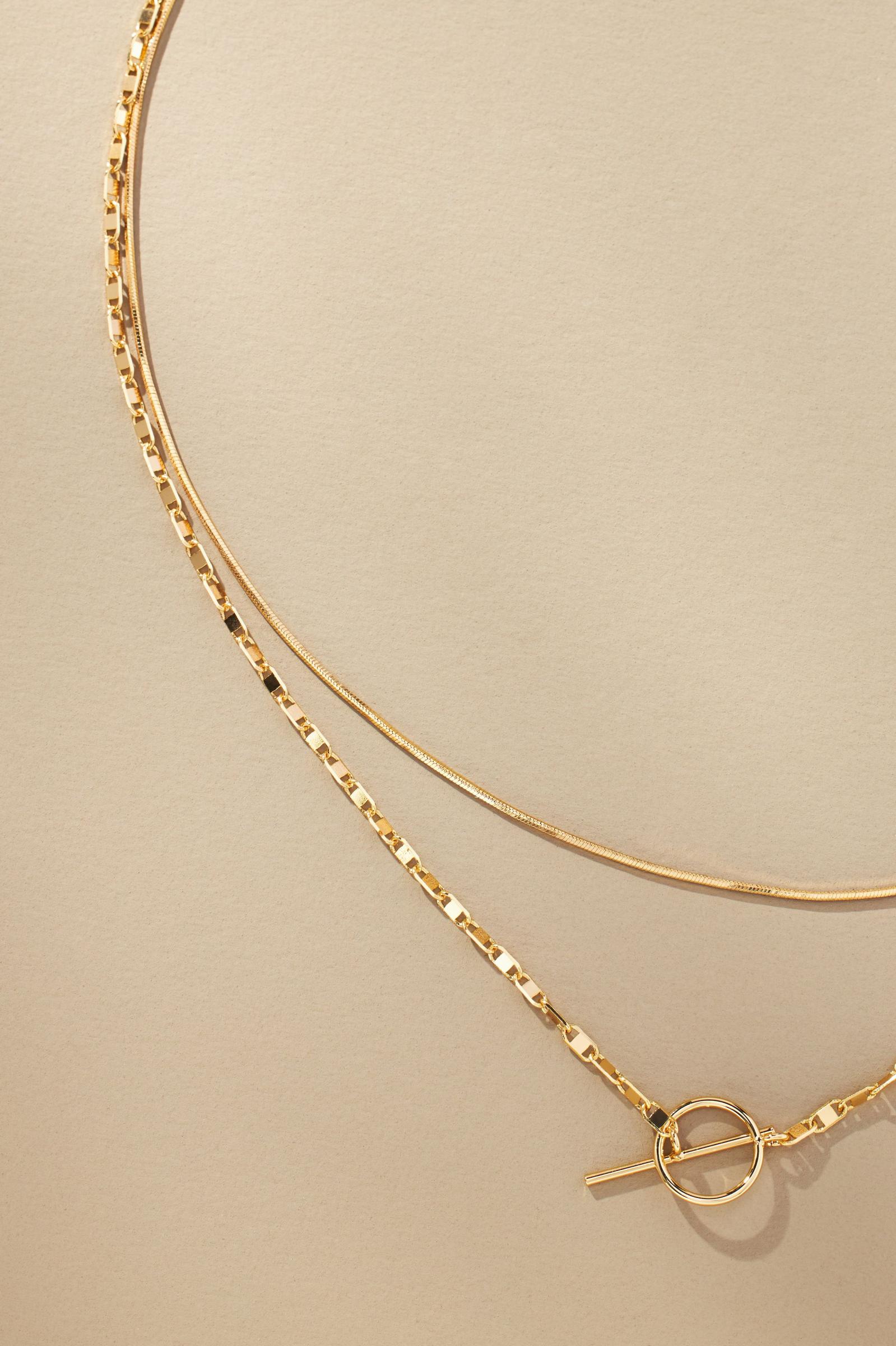 Layered Pull-Through Toggle Necklace | Anthropologie Mexico