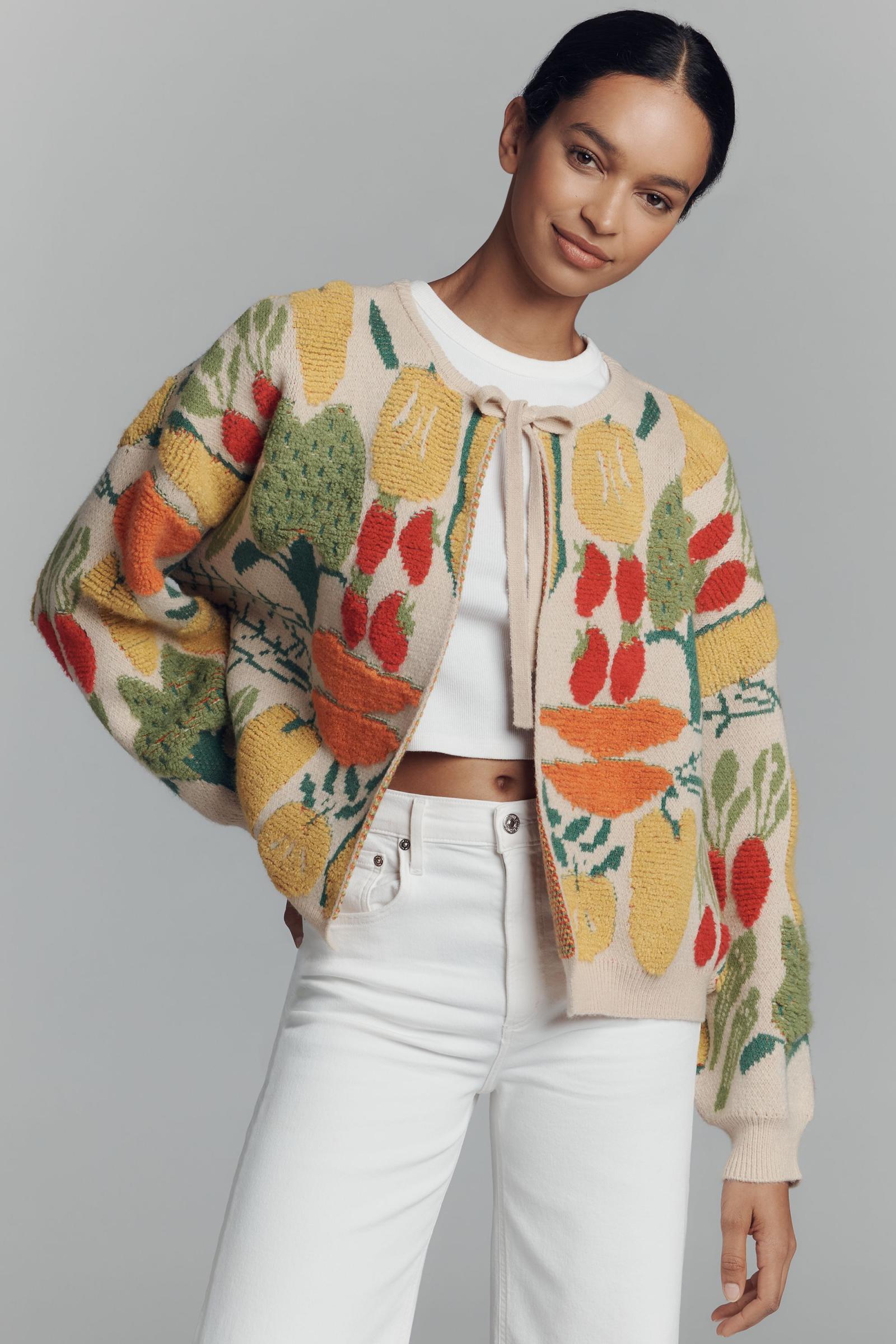 美品 ARTS&SCIENCE / Ethnic cardigan size2 Knitted Cardigan, Maximalist Tropics Pattern