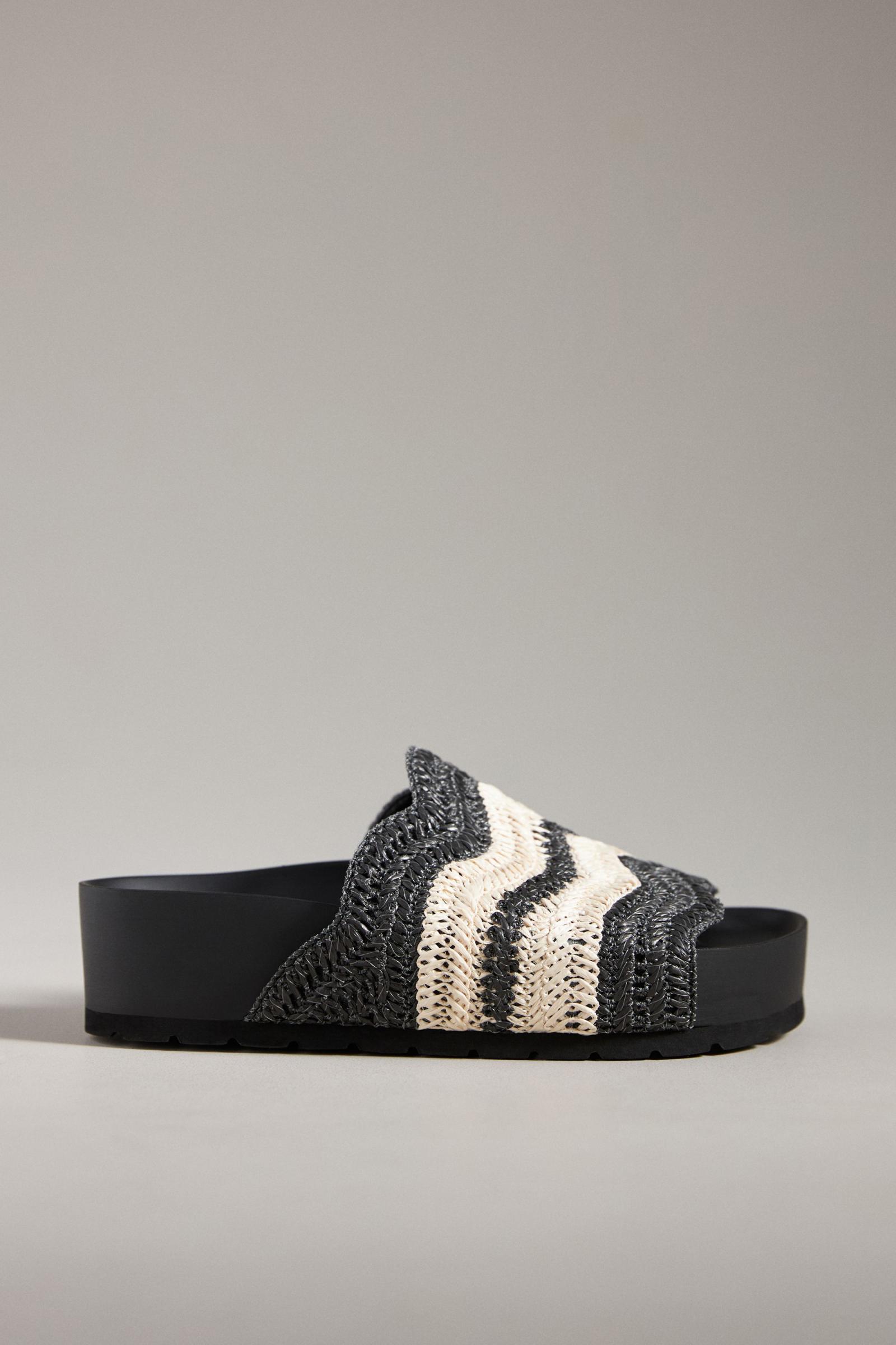 【ASH】 Zen Raffia Flatform Sliders 関税/送料込 a640139.001?$aempdlarge80$