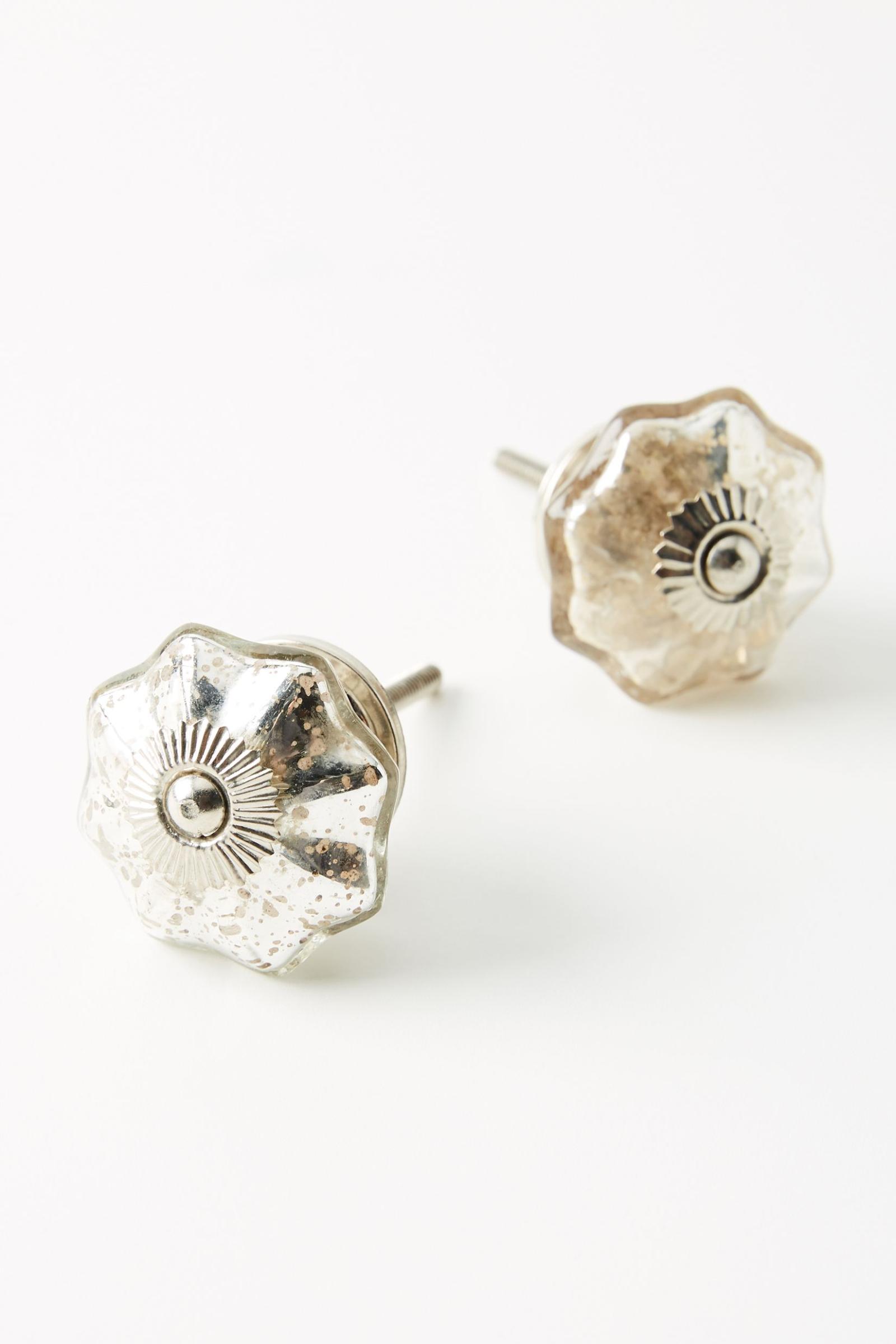 Mercury Glass Melon Knobs, Set of 2 Anthropologie Singapore
