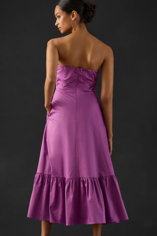 colorblocked bow tie maxi dress