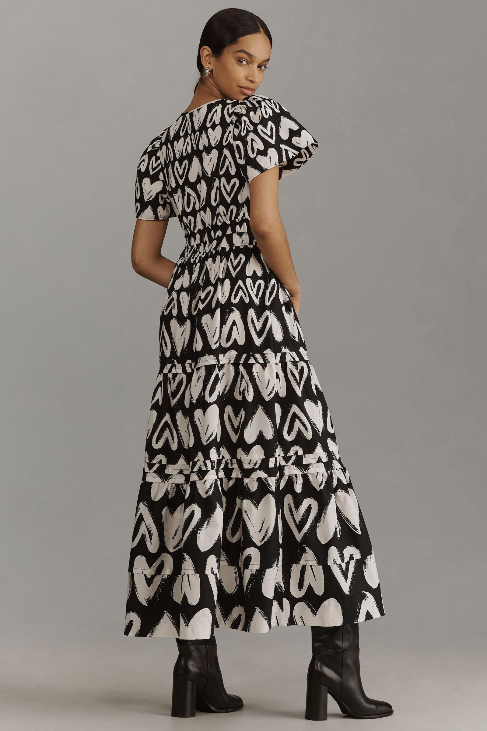 完売! 即発! サイズ0、２ Anthropologie Sumi Maxi Dress NWT FARM X ANTHROPOLOGIE SINGLE-SHOULDER PRINTED MAXI DRESS