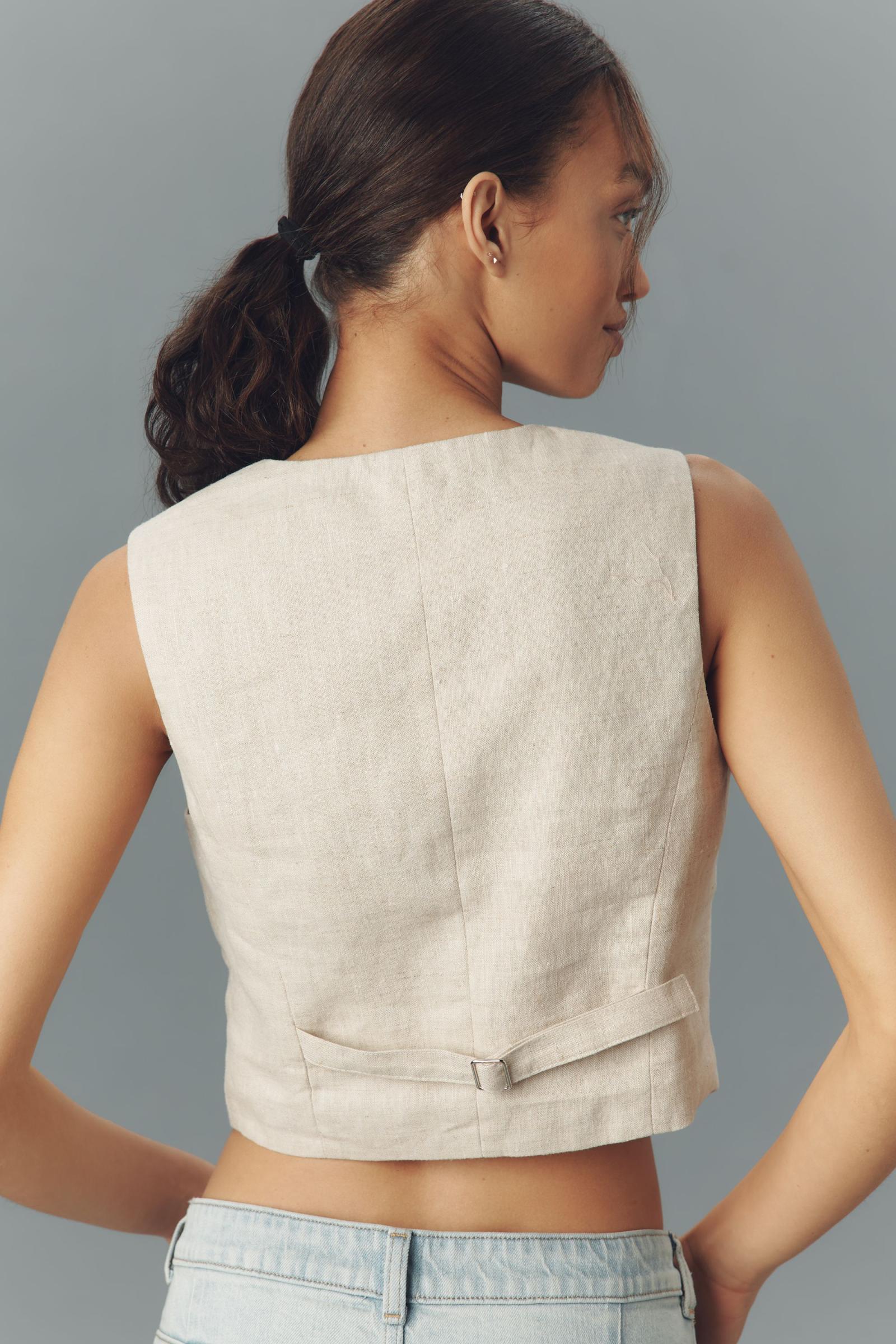 HYKE Linen cropped top ベスト CROPPE TOP HYKE ハイク Linen cropped top ベスト リネン - メルカリ