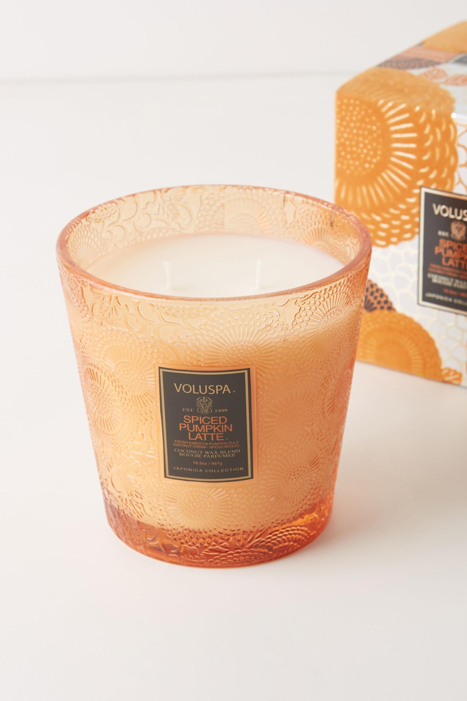 Voluspa Pumpkin TwoWick Glass Candle Anthropologie 日本