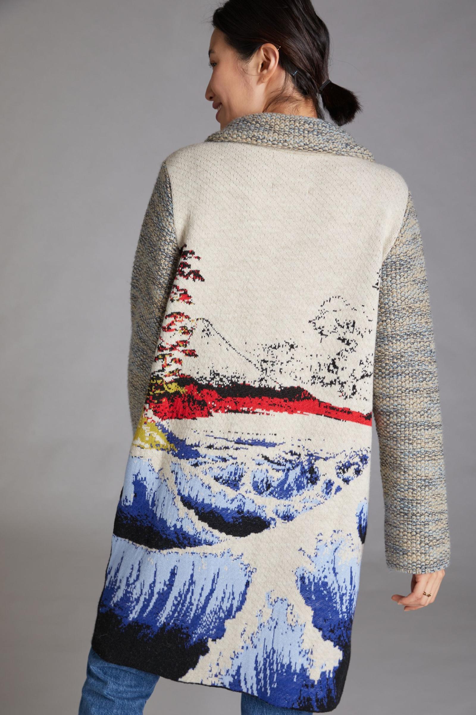 Ocean funnel neck sweater coat Clearance
