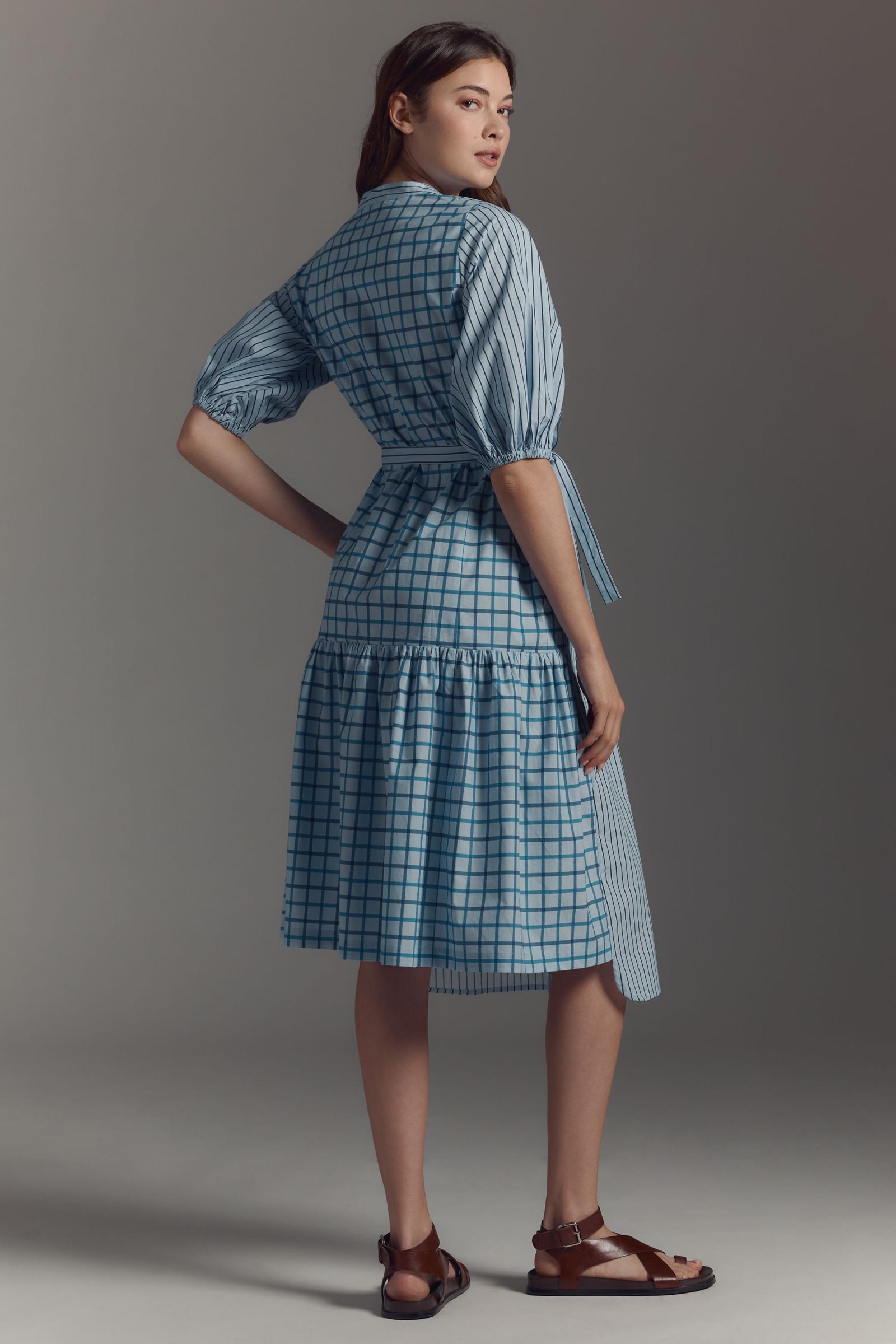 Hope for Flowers by Tracy Reese ★ Mixed-Print Shirt Dress Hope for Flowers by Tracy Reese Mixed-Print Shirt Dress