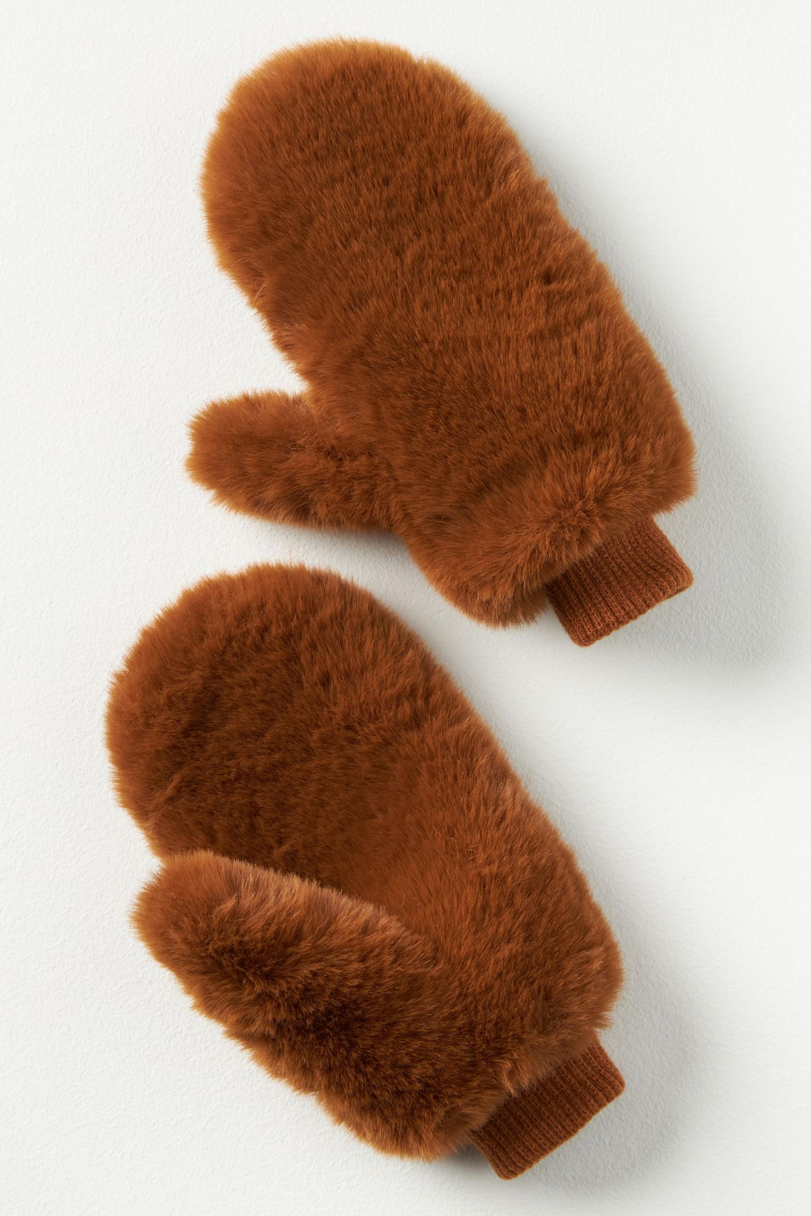 MARITHE★[正規品] 韓国大人気 REGULAR LOGO FUR MITTENS By Anthropologie Faux-Fur Mittens | Anthropologie Korea