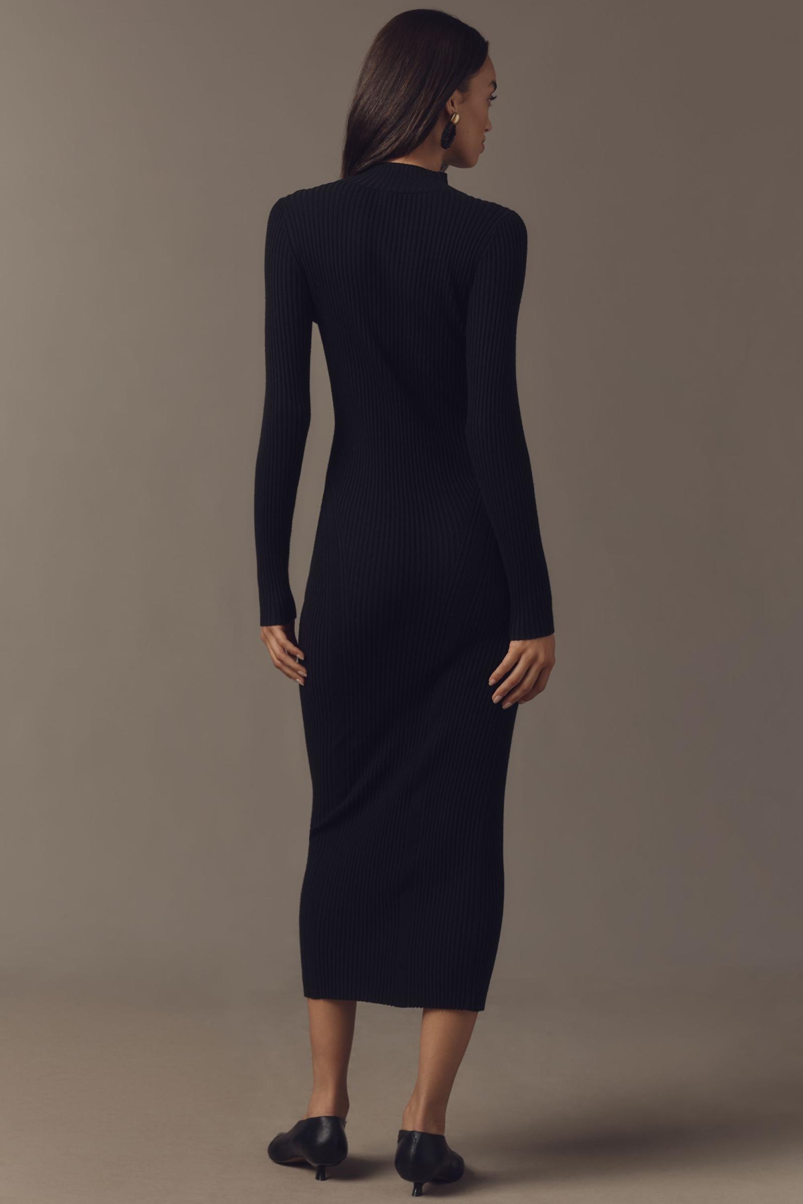 Studded Mock Neck Dress By Anthropologie Long-Sleeve Mock Neck