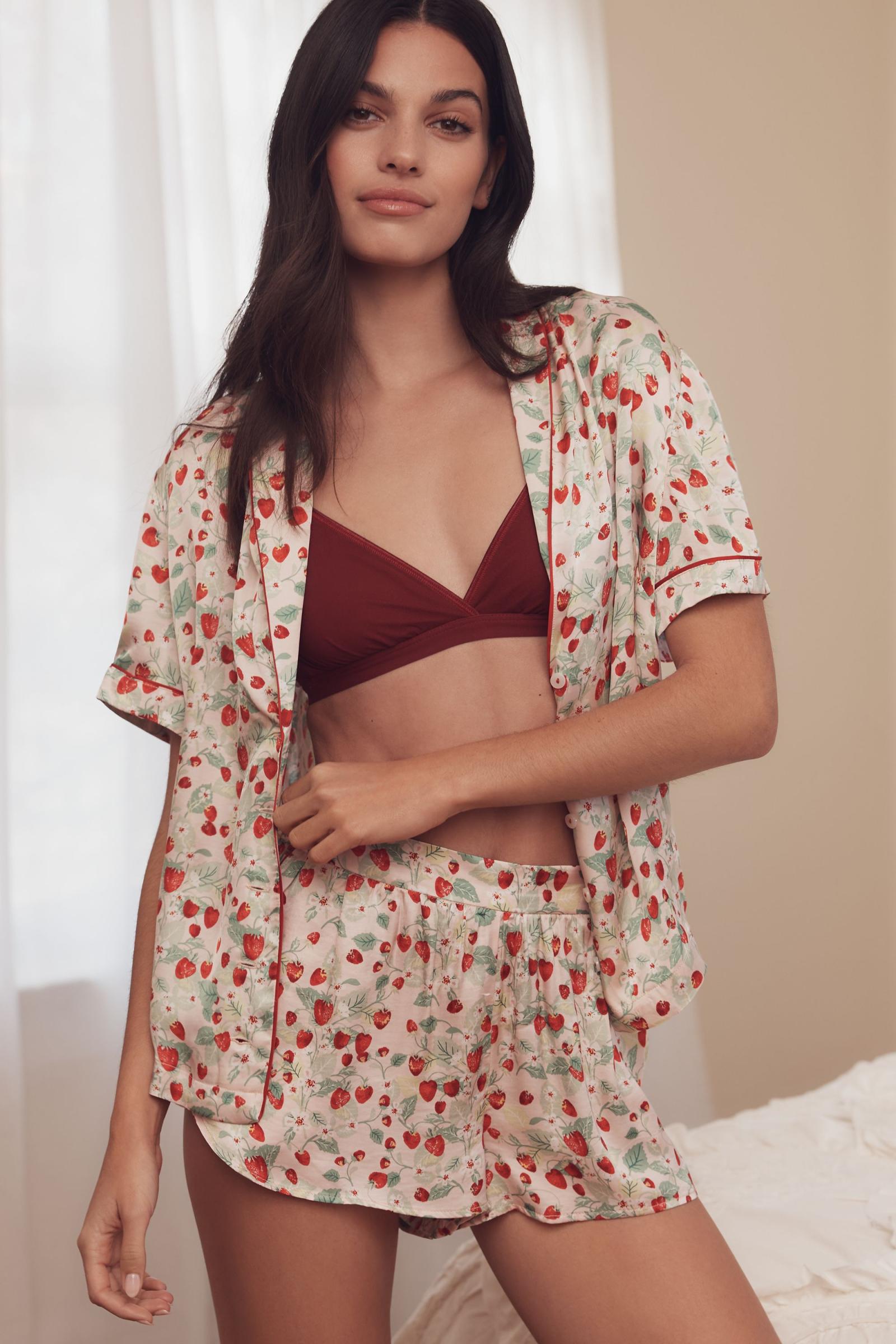 アンソロポロジー シルキー柄パジャマトップ | Anthropologie ホーム