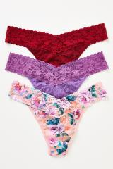 新品3枚セットHankyPankyブラックレースTバック
