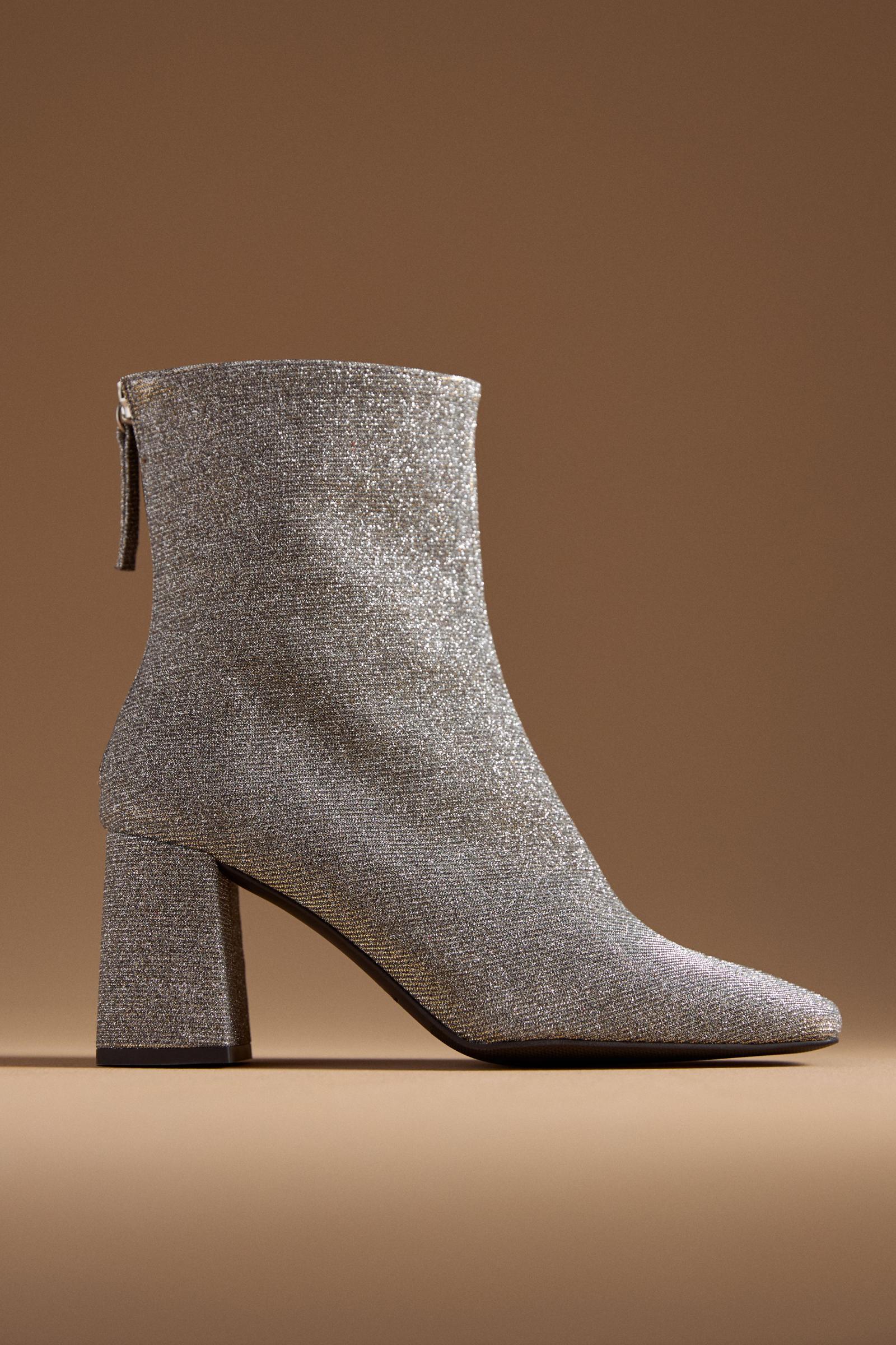 short silver boots