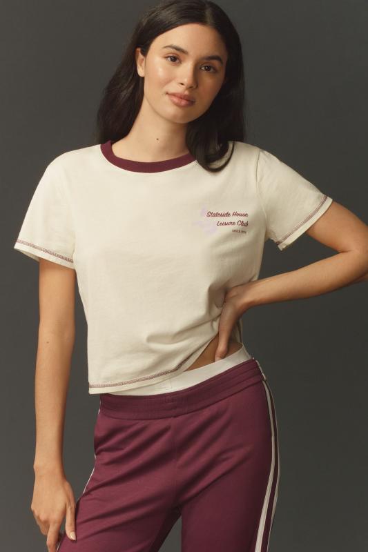 Stateside Dolman Short-Sleeve Ringer Tee | Anthropologie