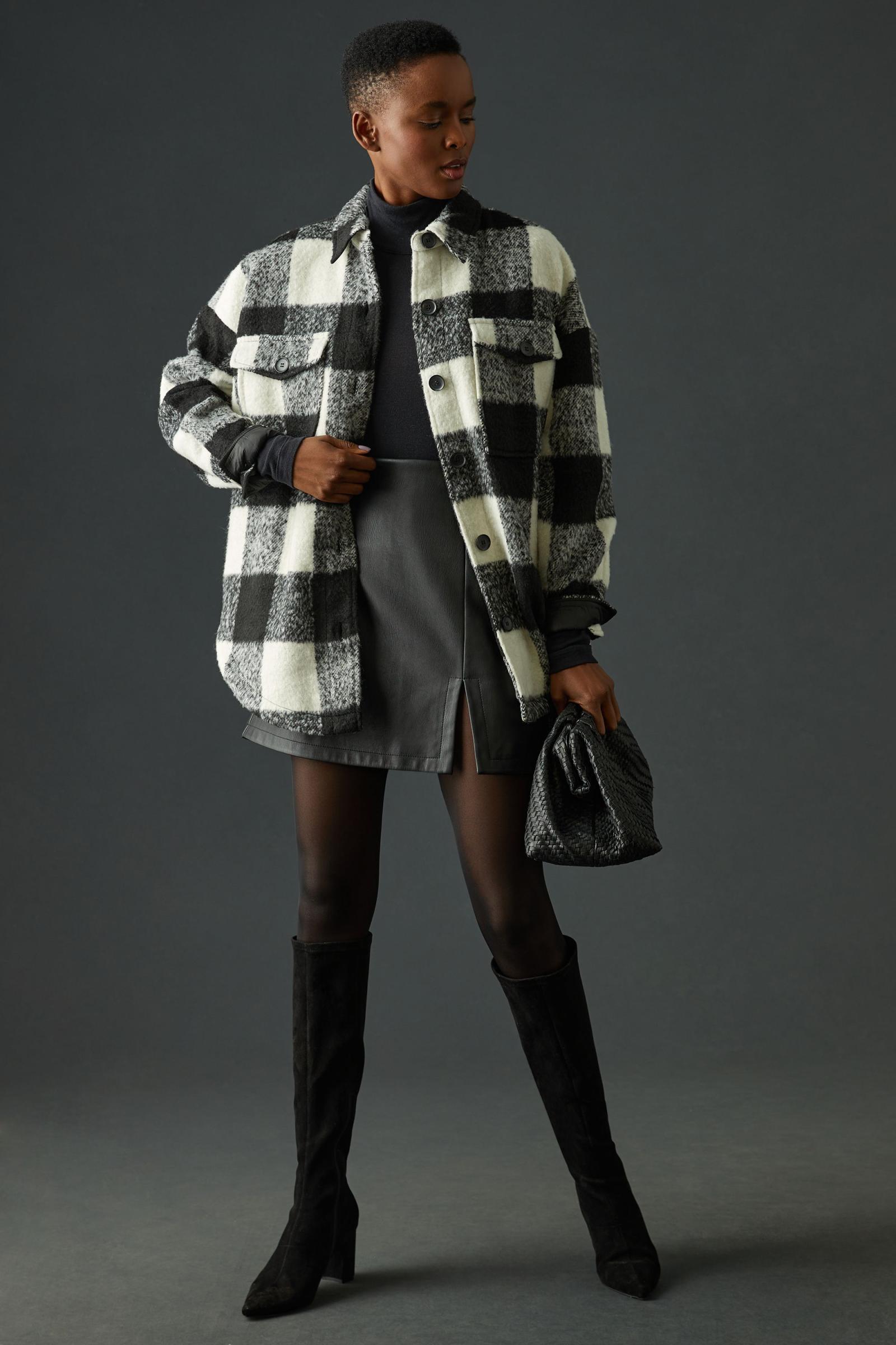 Good american plaid shacket Clearance