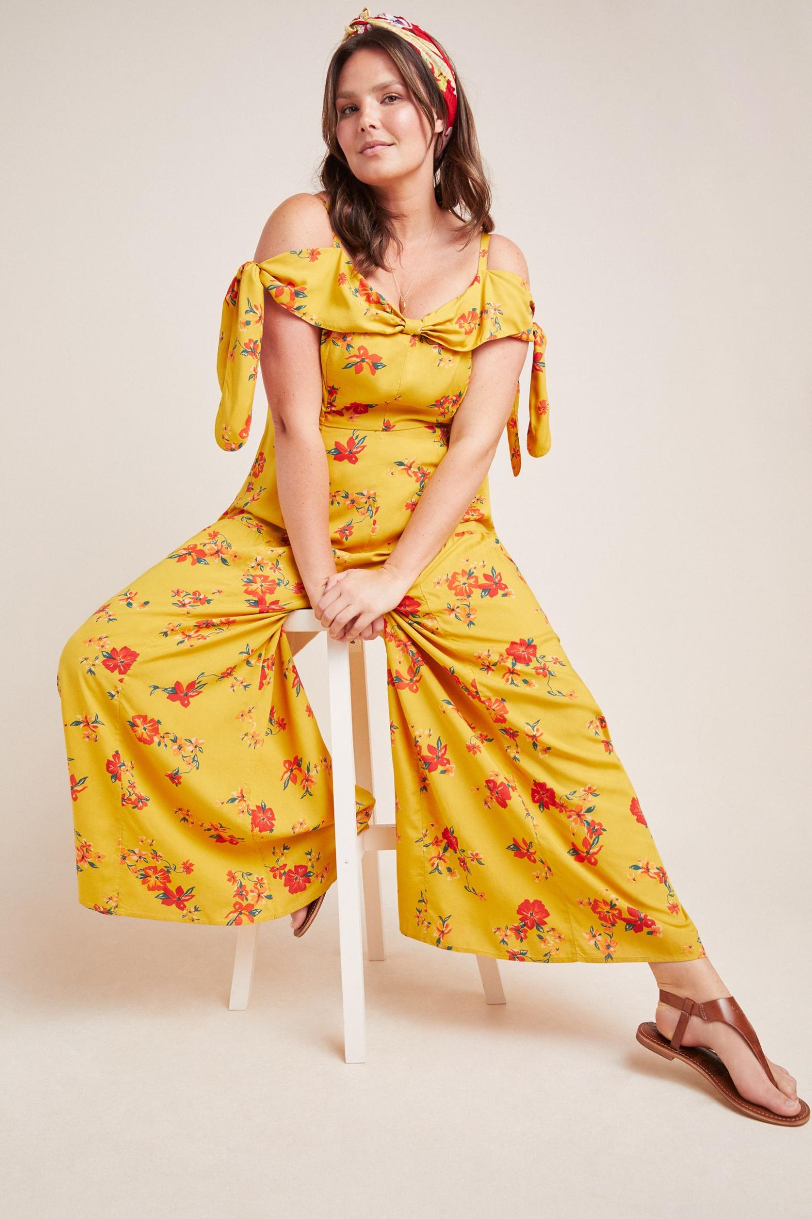 anthropologie orange jumpsuit