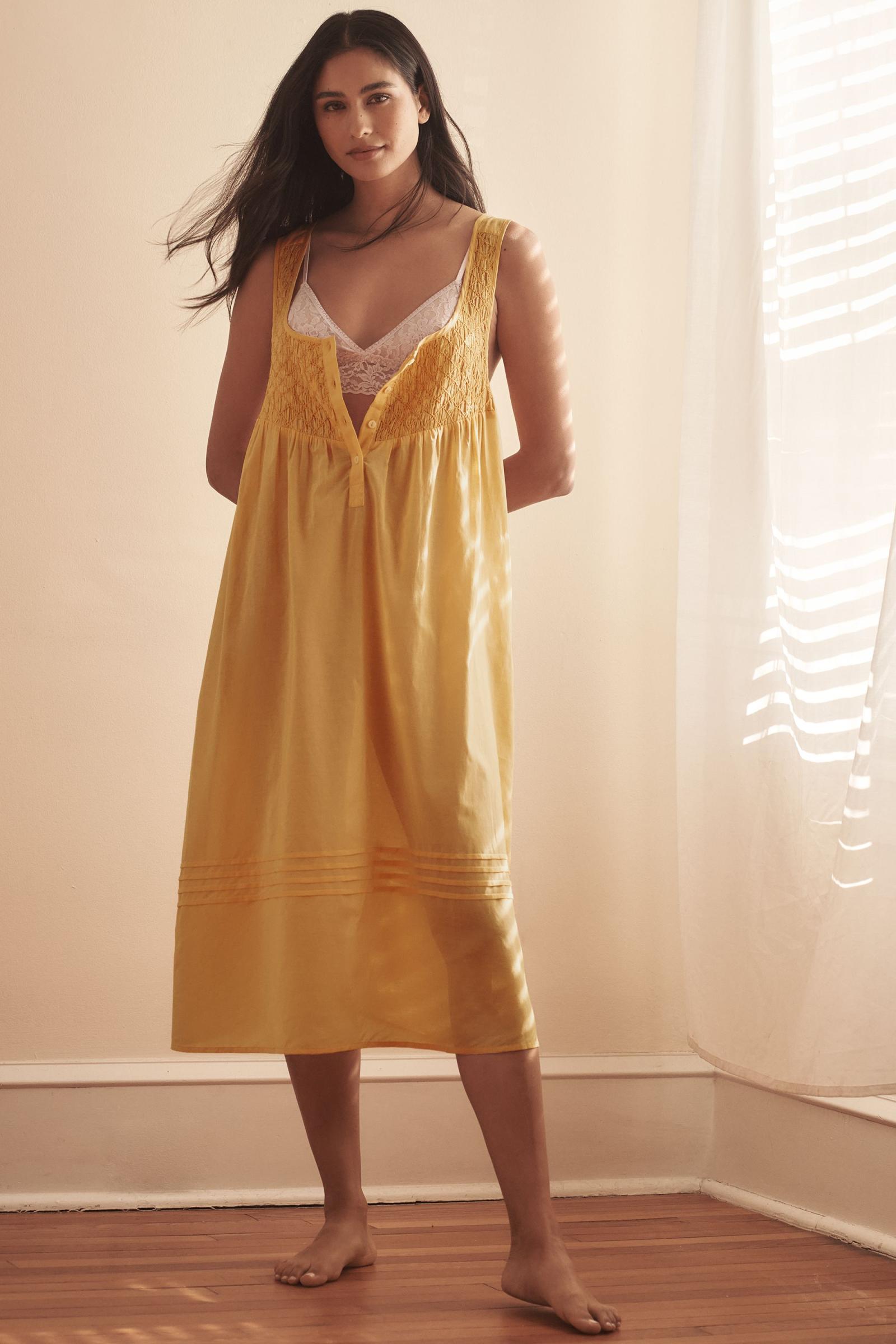 By Anthropologie Sleeveless Smocked Midi Nap Dress
