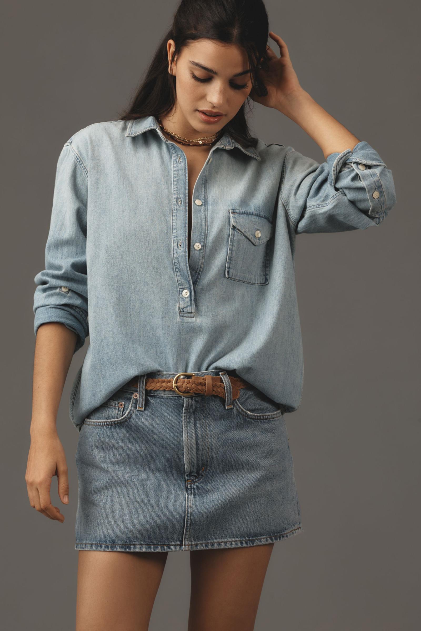 Anthropologie AGOLDE アレック デニム ミニスカート AGOLDE Alek Denim Mini Skirt | Anthropologie Japan - Women's