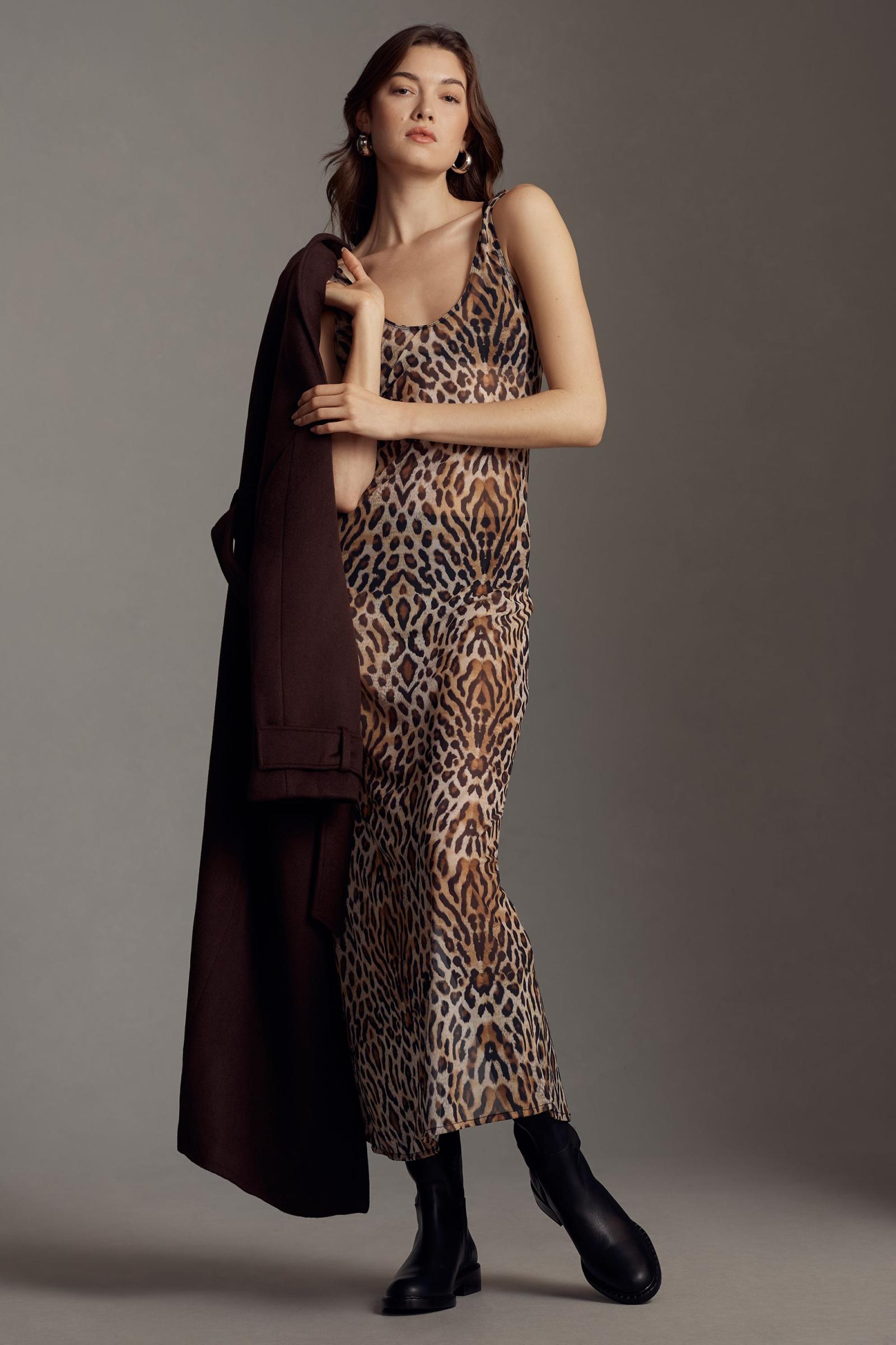 Mucci Claudette Vestido Midi de Malla Transparente Anthropologie