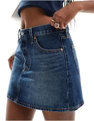 ミニ丈♪【Levi's】ブルー Western Icon デニム ミニスカート Levi's（リーバイス）ICON SKIRT WESTERN YOKE/ウエスタン調