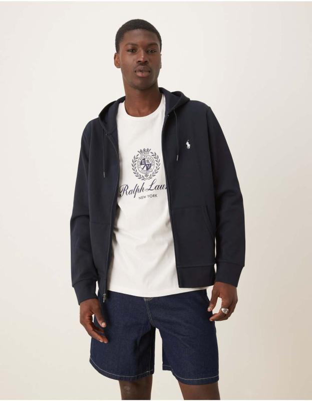 Polo Ralph Lauren ネイビー ニットジップアップパーカー