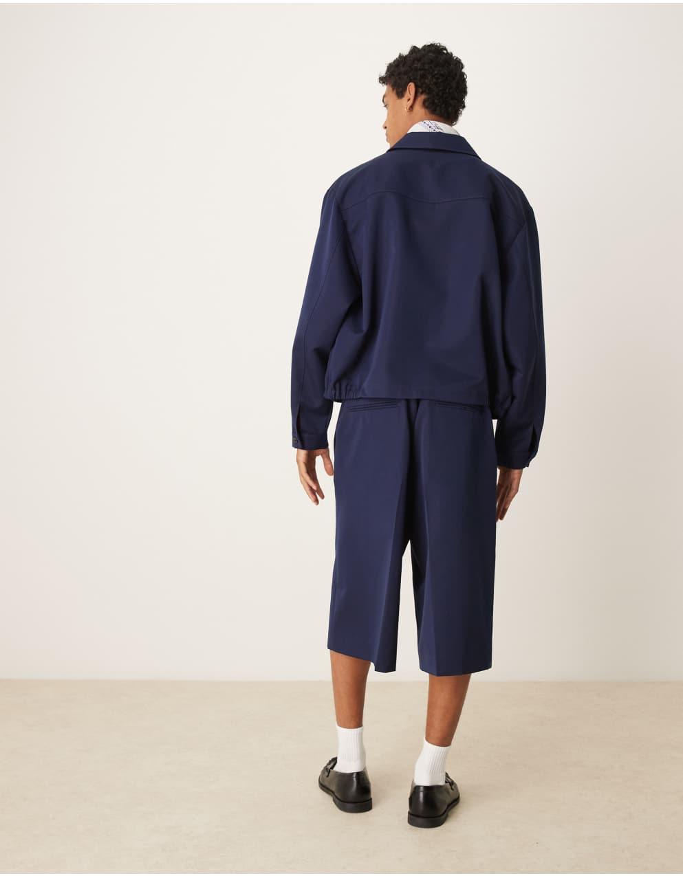 【関税込み】OPEN YY ネイビー ウォッシュド バミューダショーツ ベーシックチノスリムフィットバミューダパンツ - ウォーター