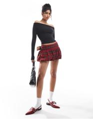 Hollister - ホリスター ローライズ バブルスカート レッド