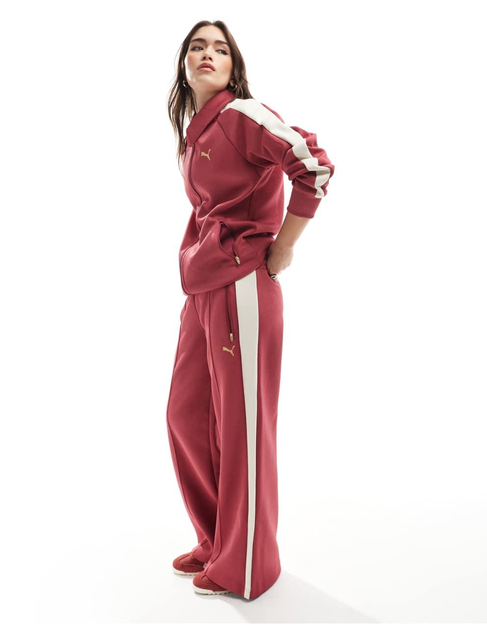 Puma - プーマT7ローライズトラックパンツ（ワインレッド を