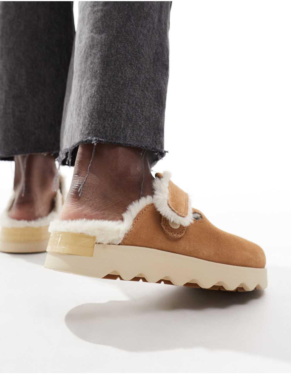 【Sorel】VIIBEフェイクファー ケロッグ Sorel - Sorel Viibe Cozy フェイクファースエードクロッグ