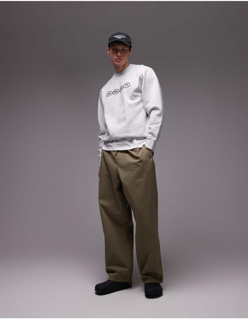 Carhartt WIP ロゴ スウェットシャツ ダークグレー 楽天市場】カーハート スウェット CARHARTT MIDWEIGHT CREWNECK