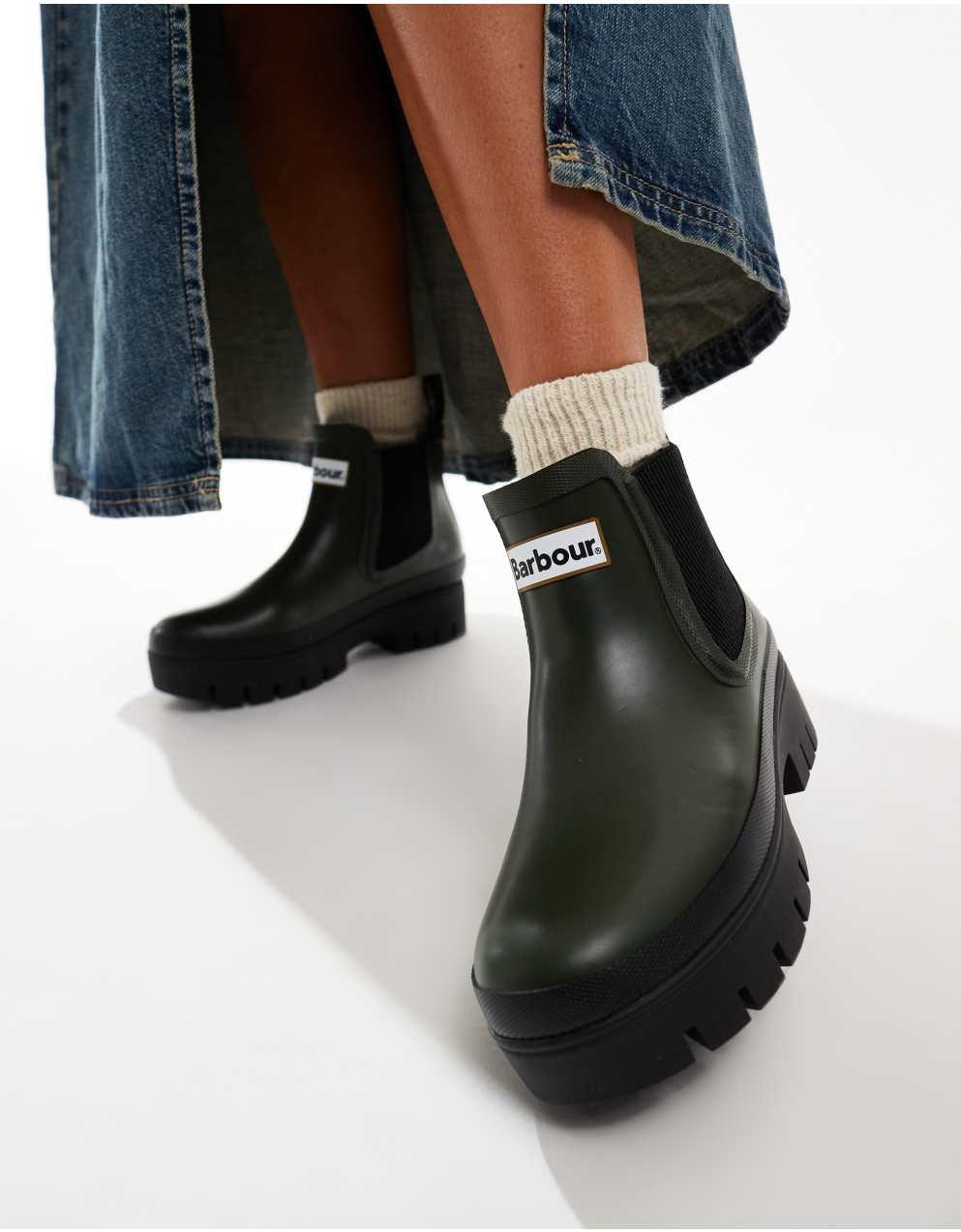 Barbour FOOTWEAR ブラック チェルシーブーツ