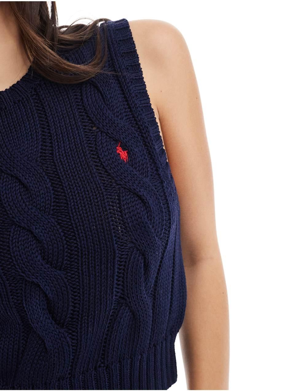 Polo Ralph Lauren - Polo Ralph Lauren ロゴ入りケーブルニット