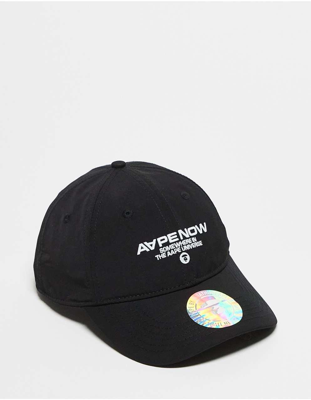 AAPE by A BATHING APE】メタルバッジ ロゴ ナイロン キャップ