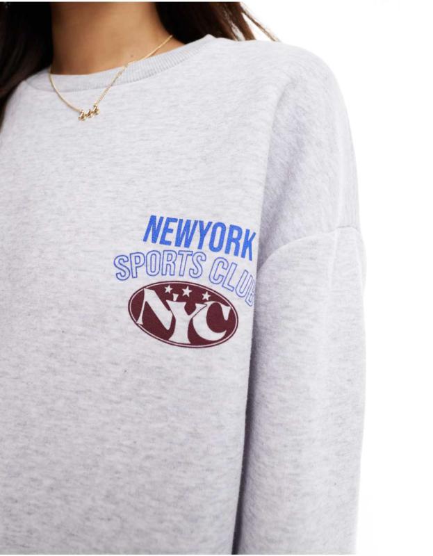 57TH N.Y. グレー スウェットシャツ Levi's/リーバイス クルーネックスウェットシャツ グレー LIGHT