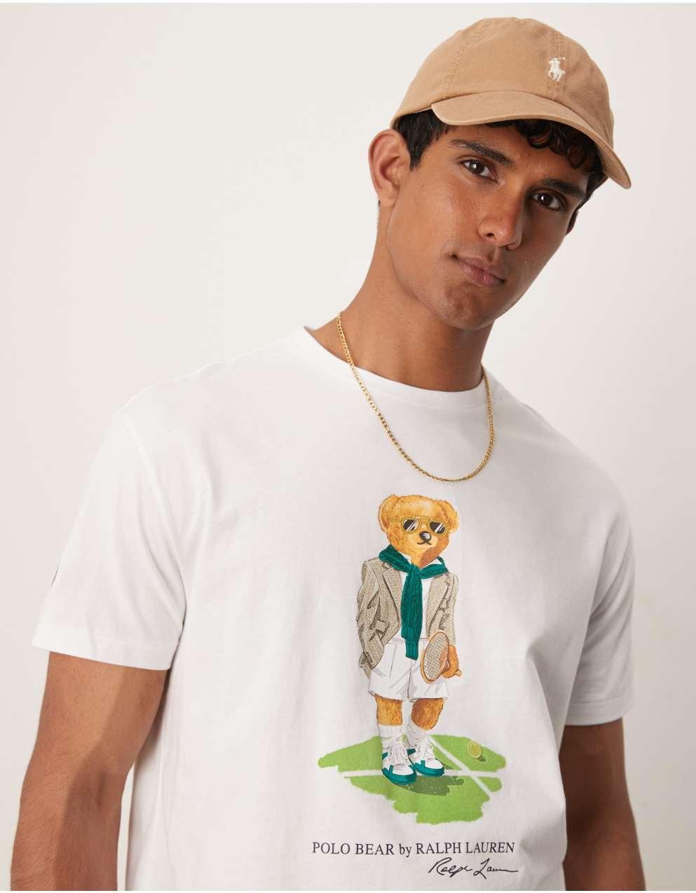 限定【Polo Ralph Lauren】Wimbledon ポロベア Tシャツ 白 半袖 Wimbledon Polo Bear Tee