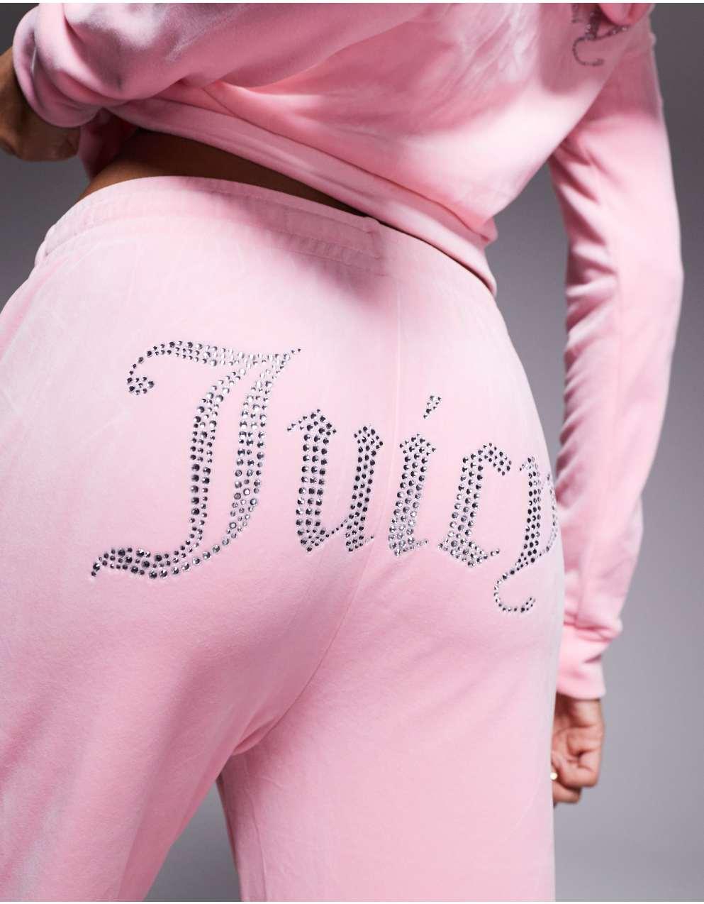 JUICY COUTURE 関税込 ディアマンテロゴベロアジョガー 関税込 ディアマンテロゴベロアジョガー グレー (JUICY COUTURE